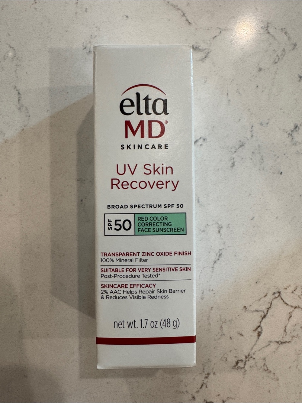 EltaMD UV Skin Recovery SPF 50 - Red Color Correcting Face Sunscreen